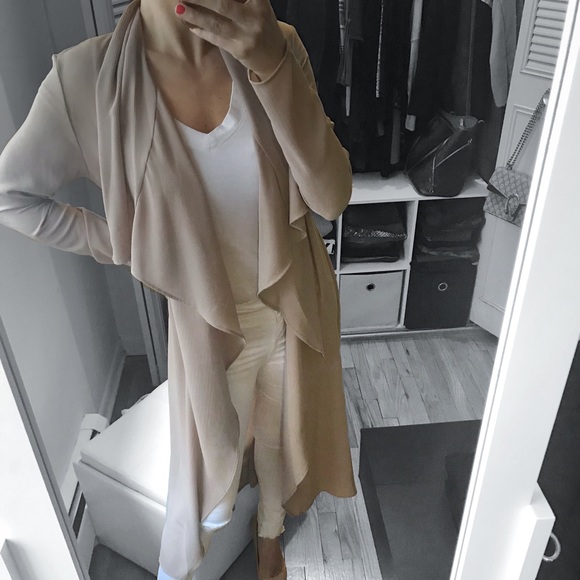 🆕 LAST 1▪️Mocha Longline Duster Cardigan Jacket - Picture 2 of 7